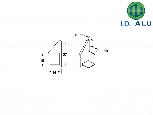bouchon 9002 G : bouchon gauche cimaise plan bouchon cimaise plan