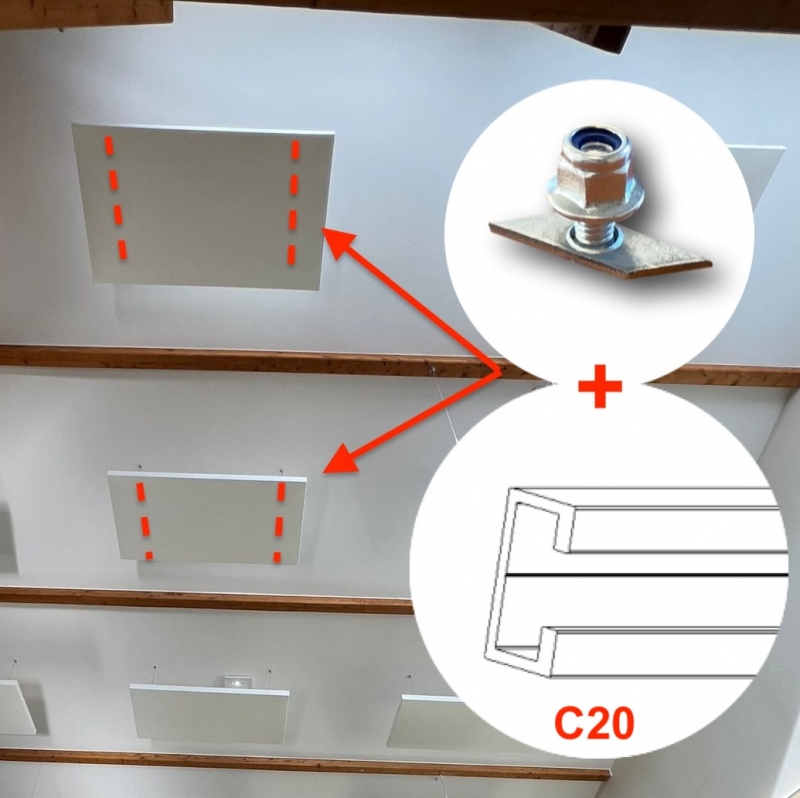 profilés aluminium avec glissière